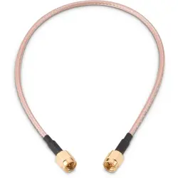 Coaxial cable, SMA plug (straight) to SMA plug (straight), 50 Ω, RG-316DB, grommet black, 304.8 mm, 65503503530506