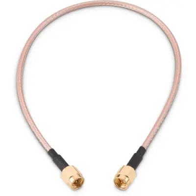Coaxial cable, SMA plug (straight) to SMA plug (straight), 50 Ω, RG-316DB, grommet black, 304.8 mm, 65503503530506 - 1