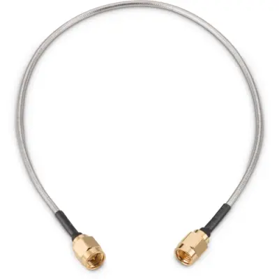 Coaxial cable, SMA plug (straight) to SMA plug (straight), 50 Ω, 0.085" CONFORMABLE, grommet black, 304.8 mm, 65503503530508 - 1