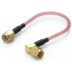 Coaxial cable, SMA plug (angled) to SMA jack (straight), 50 Ω, 0.085" CONFORMABLE, grommet black, 152.4 mm, 65503603215308