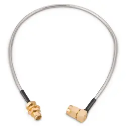 Coaxial cable, SMA plug (angled) to SMA jack (straight), 50 Ω, 0.085" CONFORMABLE, grommet black, 304.8 mm, 65503603230508