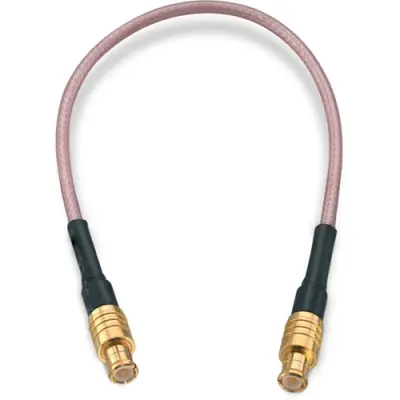 Coaxial cable, MCX plug (straight) to MCX plug (straight), 50 Ω, RG-178/U, grommet black, 152.4 mm, 65506506515304 - 1
