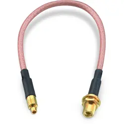 Coaxial cable, MMCX plug (straight) to MMCX jack (straight), 50 Ω, RG-316/U, grommet black, 152.4 mm, 65560560215305