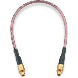 Coaxial cable, MMCX plug (straight) to MMCX plug (straight), 50 Ω, RG-178/U, grommet black, 152.4 mm, 65560560515304
