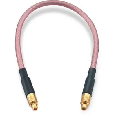 Coaxial cable, MMCX plug (straight) to MMCX plug (straight), 50 Ω, RG-316/U, grommet black, 152.4 mm, 65560560515305 - 1