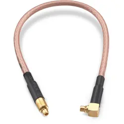 Coaxial cable, MMCX plug (angled) to MMCX plug (straight), 50 Ω, RG-316/U, grommet black, 152.4 mm, 65560660515305