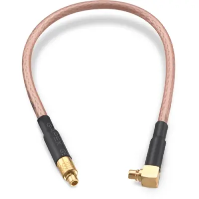 Coaxial cable, MMCX plug (angled) to MMCX plug (straight), 50 Ω, RG-316/U, grommet black, 152.4 mm, 65560660515305 - 1
