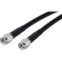 Coaxial cable, SMA plug (straight) to SMA plug (straight), 50 Ω, RG-58C/U, 500 mm, C-00462-0.5M