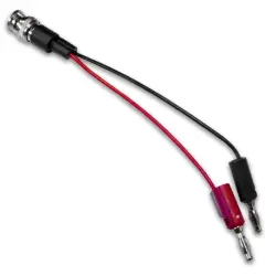 Coaxial cable, BNC plug (straight) to banana plug, PVC, 0.1 m, BU-5120-A-4-0