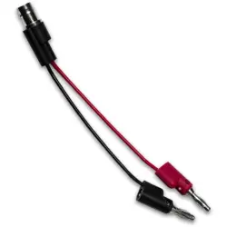 Coaxial cable, BNC jack (straight) to banana plug, PVC, 0.1 m, BU-5220-A-4-0