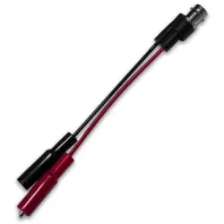 Coaxial cable, BNC jack (straight) to crocodile clip, PVC, 0.1 m, BU-5231-A-4-0