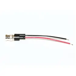 Coaxial cable, BNC plug (straight) to open end, grommet black/red, 0.102 m, BU-5100-A-4-0