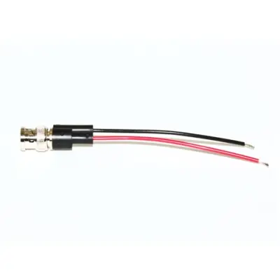 Coaxial cable, BNC plug (straight) to open end, grommet black/red, 0.102 m, BU-5100-A-4-0 - 1