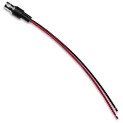 Coaxial cable, BNC plug (straight) to open end, grommet black/red, 0.102 m, BU-5200-A-4-0