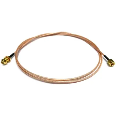 Coaxial cable, SMA plug (straight) to SMA jack (straight), 50 Ω, RG-316, grommet black, 1.2192 m, BU-4150031048 - 1
