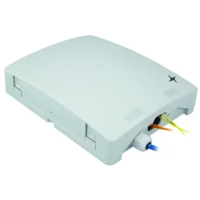 FO wall distributor, 12 x 9/125 OS2, 6 x SC duplex, (W x H x D) 250 x 200 x 64 mm, light gray, 100022239 - 1