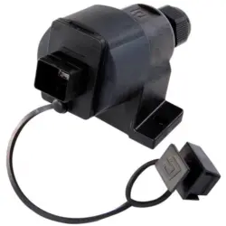 Junction box, Cat 6A, black, panel mounting, for RJ45 connector, 100007443