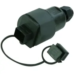 Junction box, Cat 6A, black, panel mounting, for RJ45 connector, 100007445