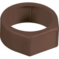 Marker ring, with labeling field, brown for XLR connector, XCR-1