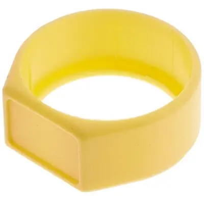 Marker ring, with labeling field, yellow for XLR connector, XCR-4 - 1