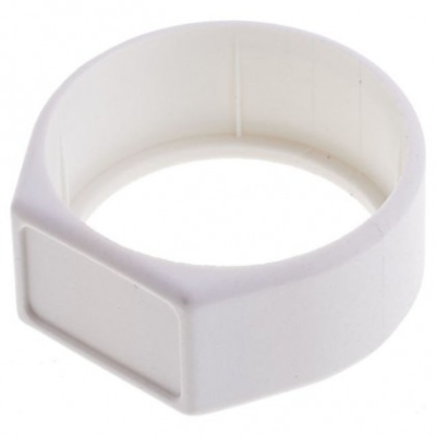 Marker ring, with labeling field, white for XLR connector, XCR-9 - 1