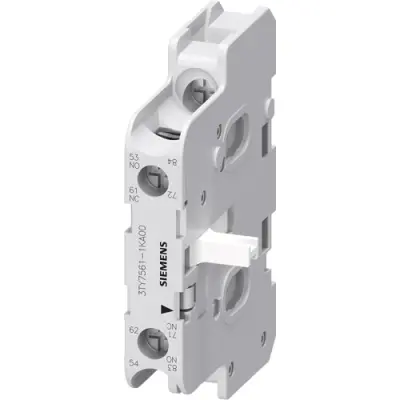 Auxiliary switch, 5.6 A, 1 Form A (N/O) + 1 Form B (N/C), screw connection, 3TY7561-1KA00 - 1