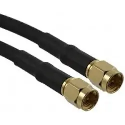 Coaxial cable, SMA plug (straight) to SMA plug (straight), 50 Ω, RG-58, grommet black, 500 mm, 135101-04-M0.50