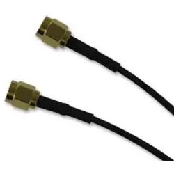 Coaxial cable, SMA plug (straight) to SMA plug (straight), 50 Ω, RG-174/U, grommet black, 500 mm, 135101-02-M0.50