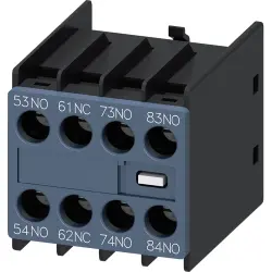 Auxiliary switch, 4 pole, 10 A, 3 Form A (N/O) + 1 Form B (N/C), screw connection, 3RH2911-1XA31-0MA0