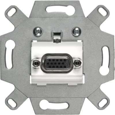 VGA connection socket, 15 pole, high density, equipped, straight, 5TG2021-0 - 1