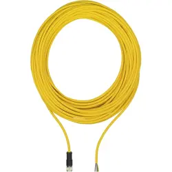 Sensor actuator cable, M12-cable socket, straight to open end, 8 pole, 30 m, PUR, yellow, 2 A, 540326