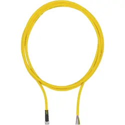 Sensor actuator cable, M8-cable socket, straight to open end, 8 pole, 5 m, PUR, yellow, 1.5 A, 533151