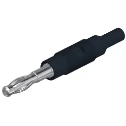 Laboratory adapter, 4 mm plug to 2 mm socket, black, CAT O, 973599100