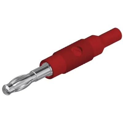 Laboratory adapter, 4 mm plug to 2 mm socket, red, CAT O, 973599101 - 1