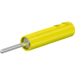 Counting test adapter, connecting pin 1.5 mm to 4 mm socket, yellow, CAT II, 23.0240-24