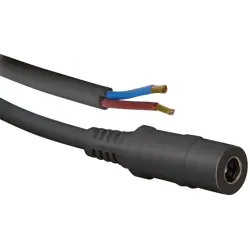 DC connection cable, 2.5 m, black, coupling 2.1 x 5.5 mm, straight to open end, 072060