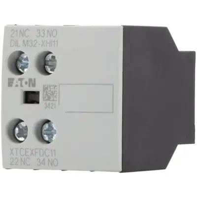 Auxiliary switch, 2 pole, 1 Form A (N/O) + 1 Form B (N/C), screw connection, 277376 - 1