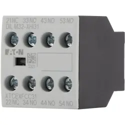 Auxiliary switch, 4 pole, 3 Form A (N/O) + 1 Form B (N/C), screw connection, 106112