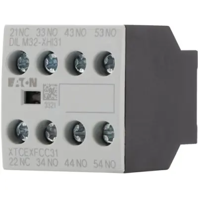 Auxiliary switch, 4 pole, 3 Form A (N/O) + 1 Form B (N/C), screw connection, 106112 - 1