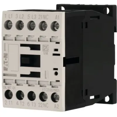 Power contactor, 3 pole, 22 A, 1 Form B (N/C), coil 24 VDC, screw connection, 276600 - 1
