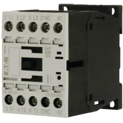 Power contactor, 3 pole, 22 A, 1 Form B (N/C), coil 230-240 VAC, screw connection, 290093 - 1
