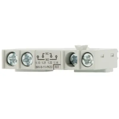 Auxiliary switch, 1 A, 250 VDC, 1 Form A (N/O) + 1 Form B (N/C), screw connection, 208277 - 1
