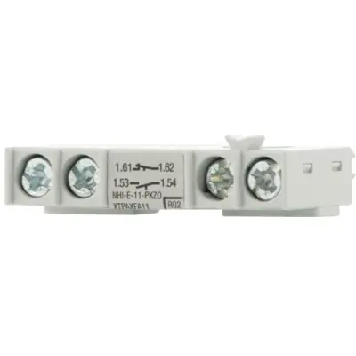 Auxiliary switch, 1 A, 250 VDC, 1 Form A (N/O) + 1 Form B (N/C), screw connection, 082882 - 1