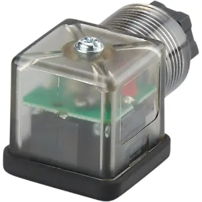 Valve connector, DIN shape A, 4 pole, 24 V, 1.5 mm², E12224 - 1