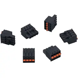 Connector assortment, straight, black, E40171, package with 5 pieces