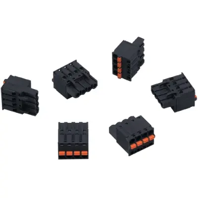Connector assortment, straight, black, E40171, package with 5 pieces - 1
