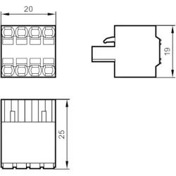 E70440, double cage clamp, housing materials curreinfrared light, Lens type standard, (28 x 21)...(, package with 6 pieces
