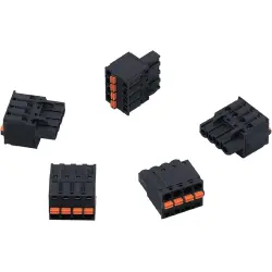 Connector assortment, black, E70232, package with 6 pieces