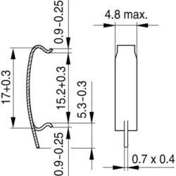 Klammer for RM core, B65814B2203X000