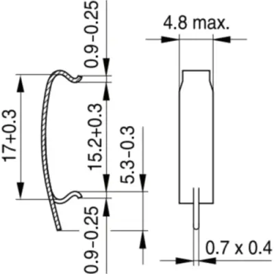 Klammer for RM core, B65814B2203X000 - 1